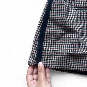 ZARA houndstooth wool blend miniskirt